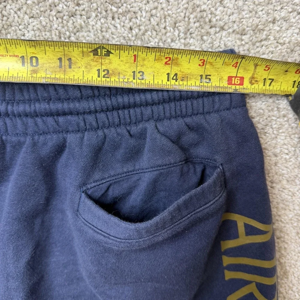 Jordan Shorts Mens Large Blue Fleece Sweat Basketball Athletic Gym Training